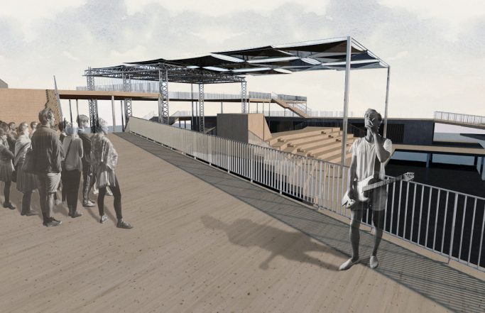 Vízi színpad és rendezvénytér Velencén – diplomaterv