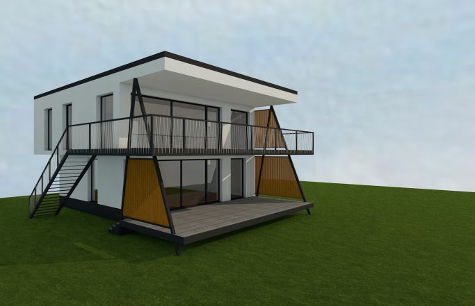 Duna-parti apartmanház homlokzattervezése